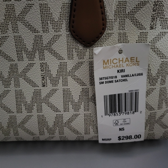 Michael Kors Monogram White and Brown Crossbody Bag - Picture 6 of 6